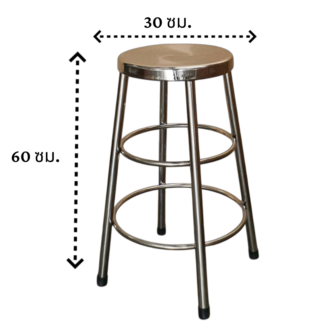 เก้าอี้สแตนเลส MEETANG STAINLESS ขนาด 30X30X60ซม._11